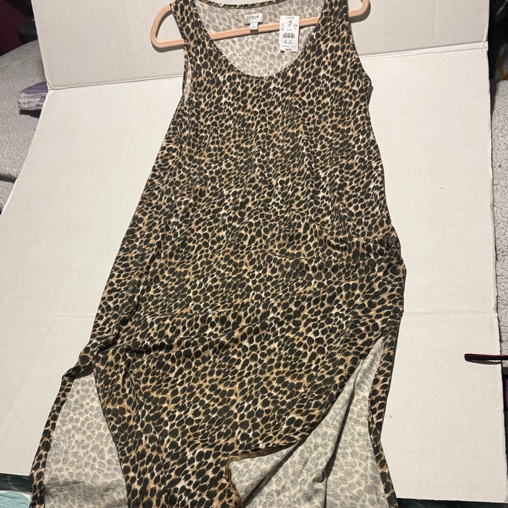 J. Crew Animal Print Sleeveless Dress Side slits